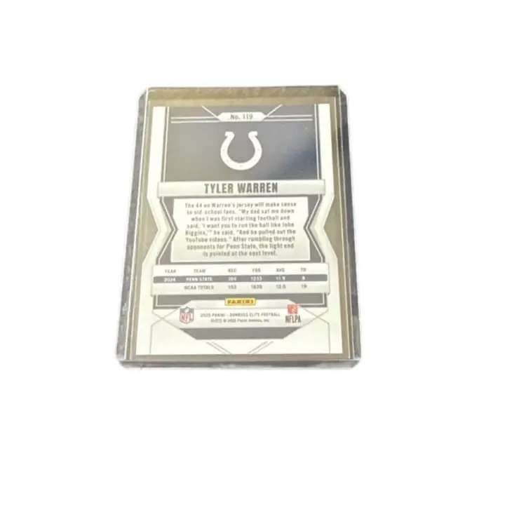 2025 Panini Donruss Elite Tyler Warren Lime Green Rookie Card! Indianapolis Colts