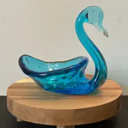 Vintage Viking Blue Swan Dish