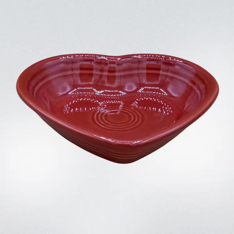 Fiesta Heart Shaped Trinket Dish In Paprika