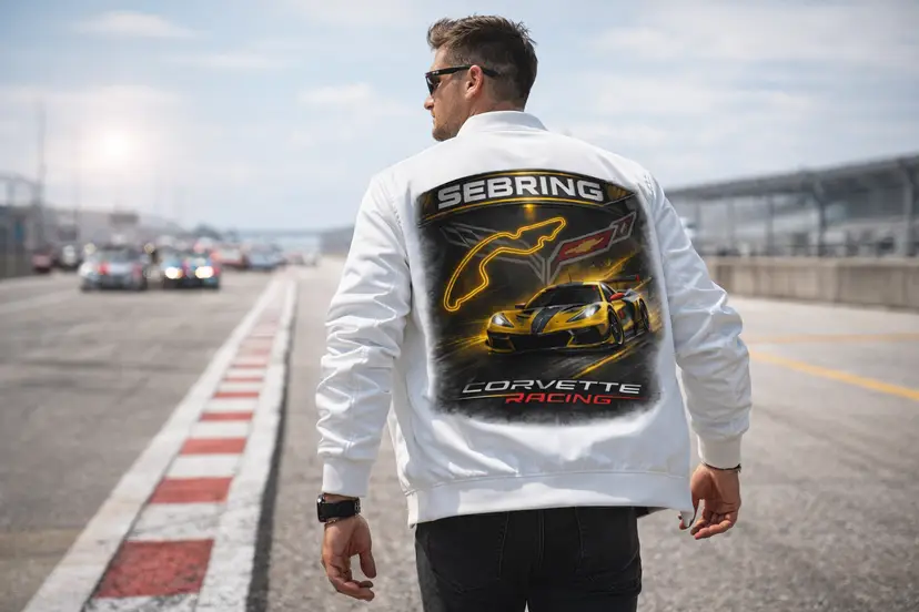 Unisex Corvette Sebring Track Bomber Jacket