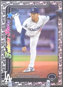 2025 Topps Series 1 Topps Foil Pattern Yoshinobu Yamamoto, Los Angeles Dodgers