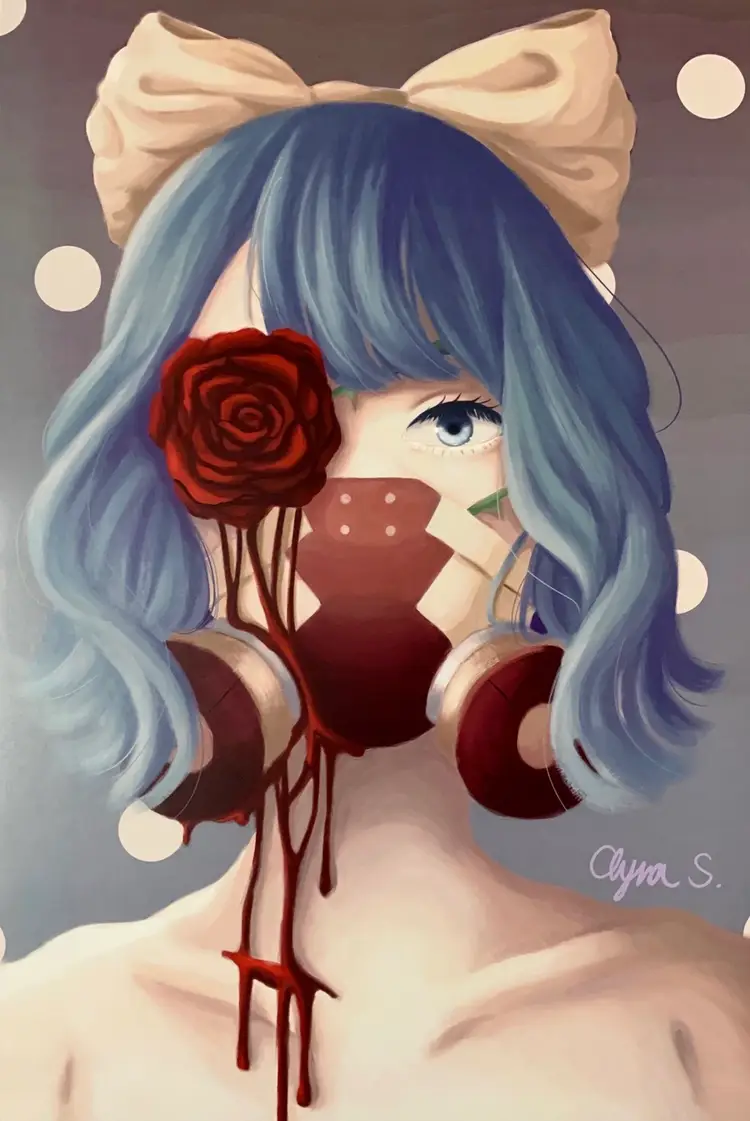Anime Gas Mask Print