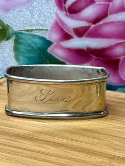 Engraved “Sue” Sterling Silver Napkin Ring By Webster Silver Company