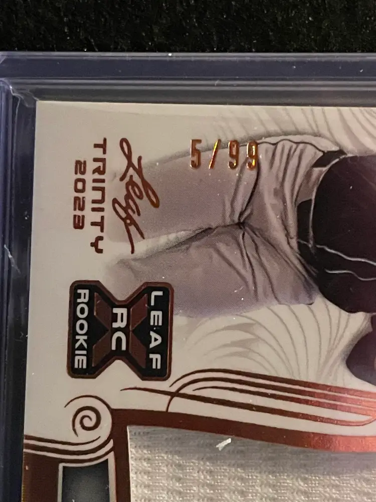 Tommy Troy 2023 Leaf Trinity Bronze 4 Color Patch Auto XRC SP 5/99 Diamondbacks