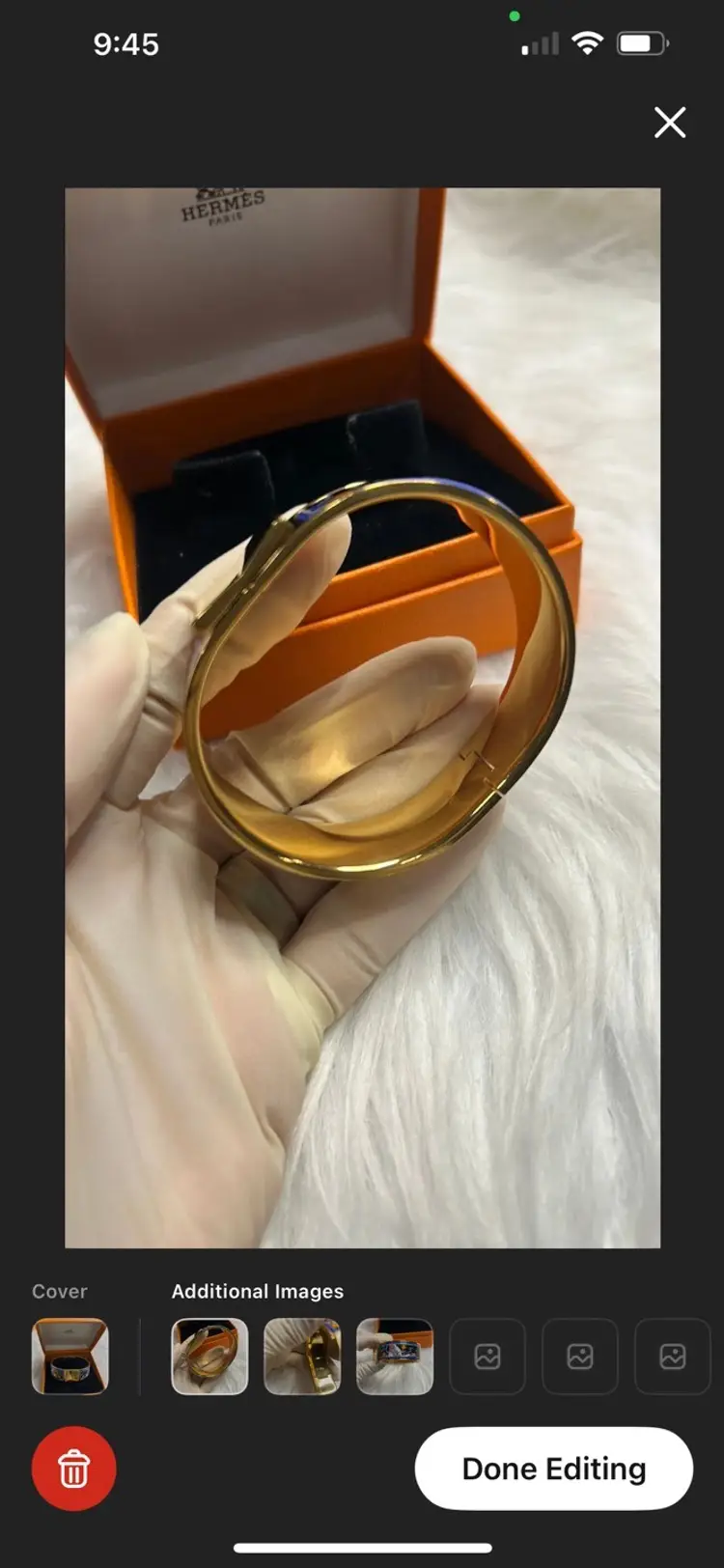 Hermes Enamel Printed Clic Clac Wide Bracelet GM With Authenticity Certificate