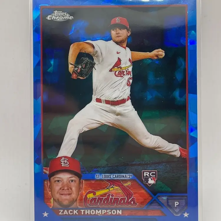 Zack Thompson RC, 2023 Chrome Sapphire, St. Louis Cardinals