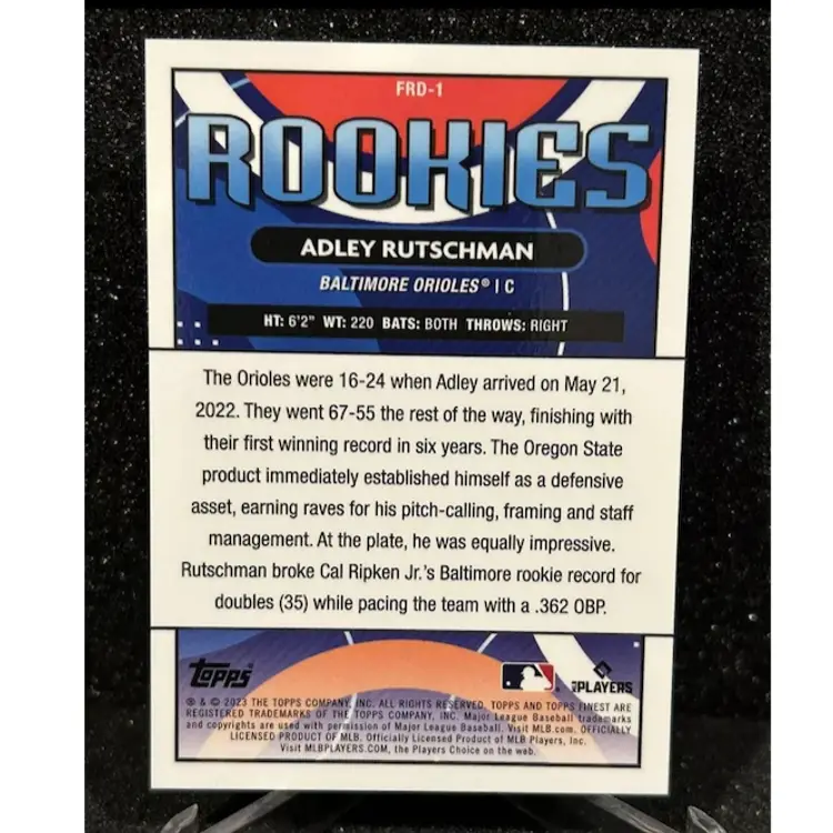 2023 Topps Finest /50 Adley Rutschman Mini Gold Diamonds Refractor Rc