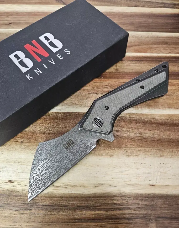 Bnb Knives Shark Fin Dmascus