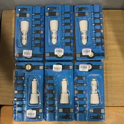 Lot Of 6 Phillips Universal USB Car Chargers