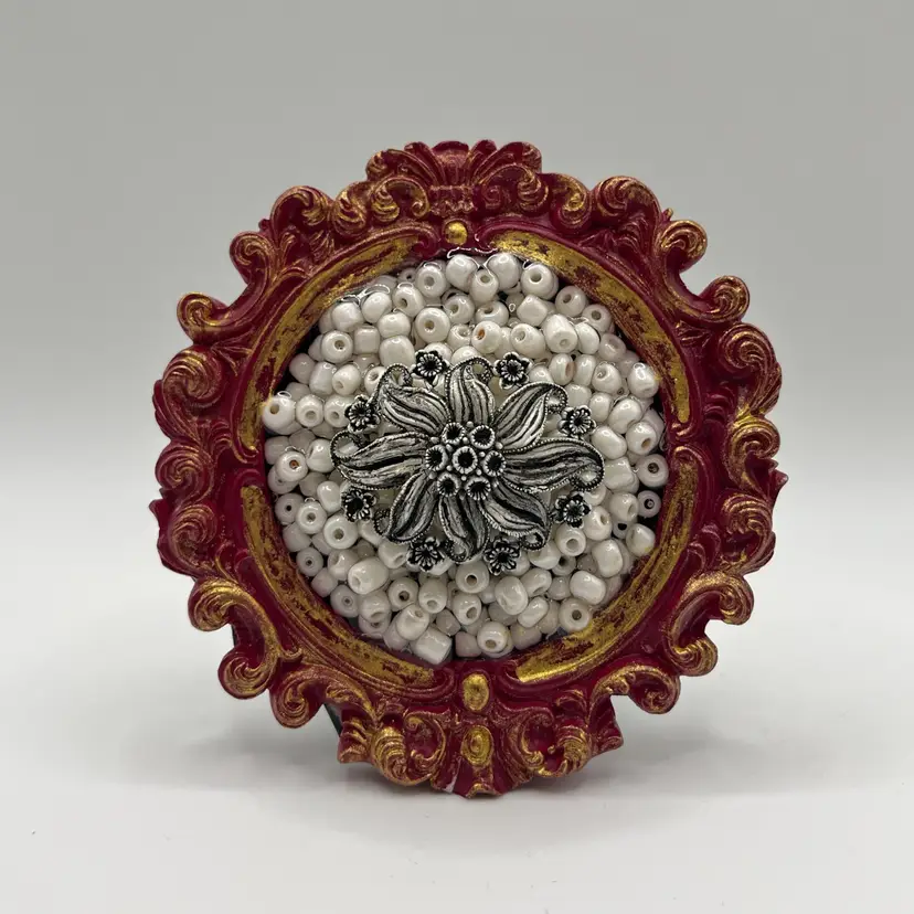 "Swirls” - Assemblage Tabletop Frame - Handmade By Me