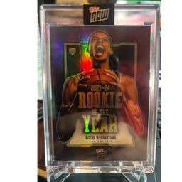 Victor Wembanyama Rookie Of The Year Topps Now Encased