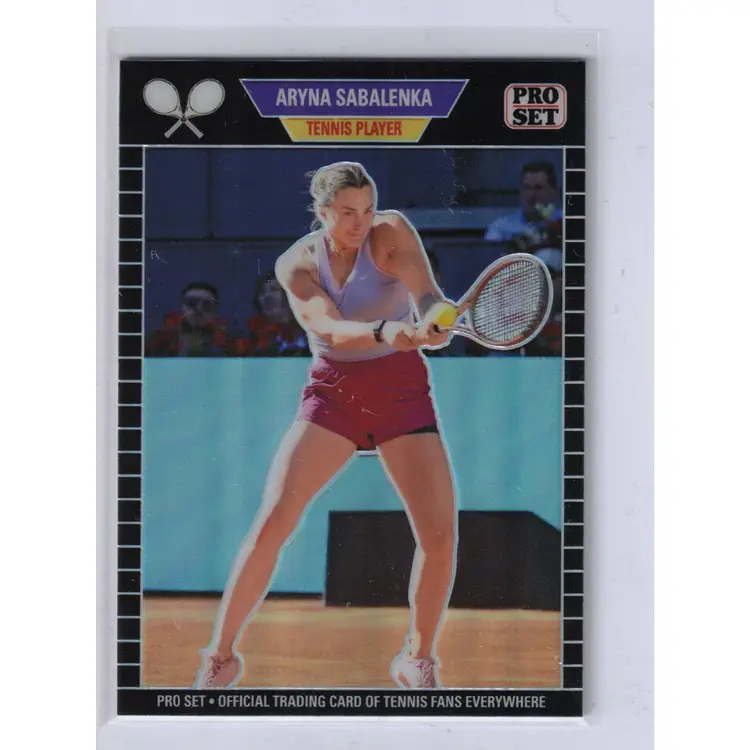 Aryna Sabalenka Tennis Card Leaf Pro Set Black #'d /49 Possible Rookie Card? Ready to PSA/BGS Grade