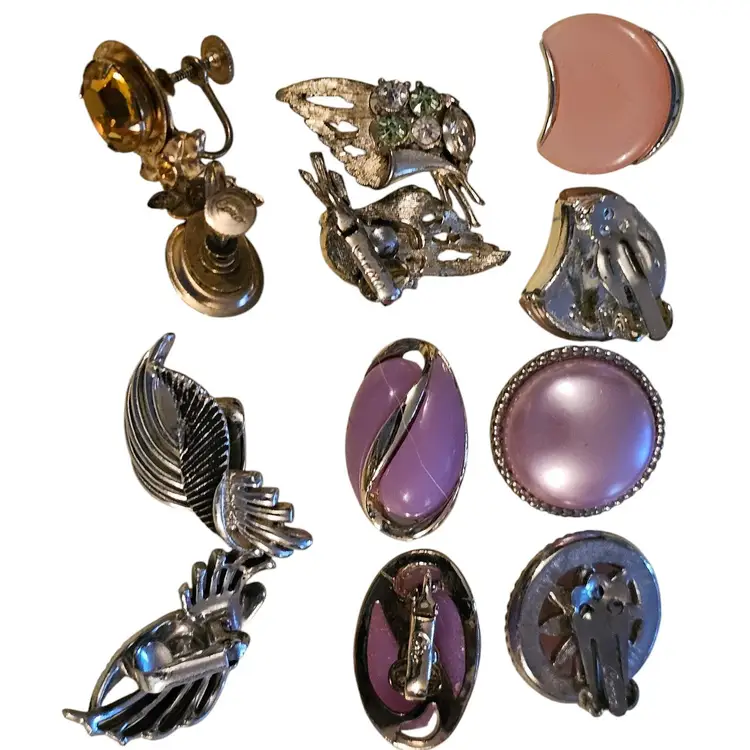 6 Signed Pair Of Clip On & Screw Back Earrings 4 Coro 2 Monet!!!!