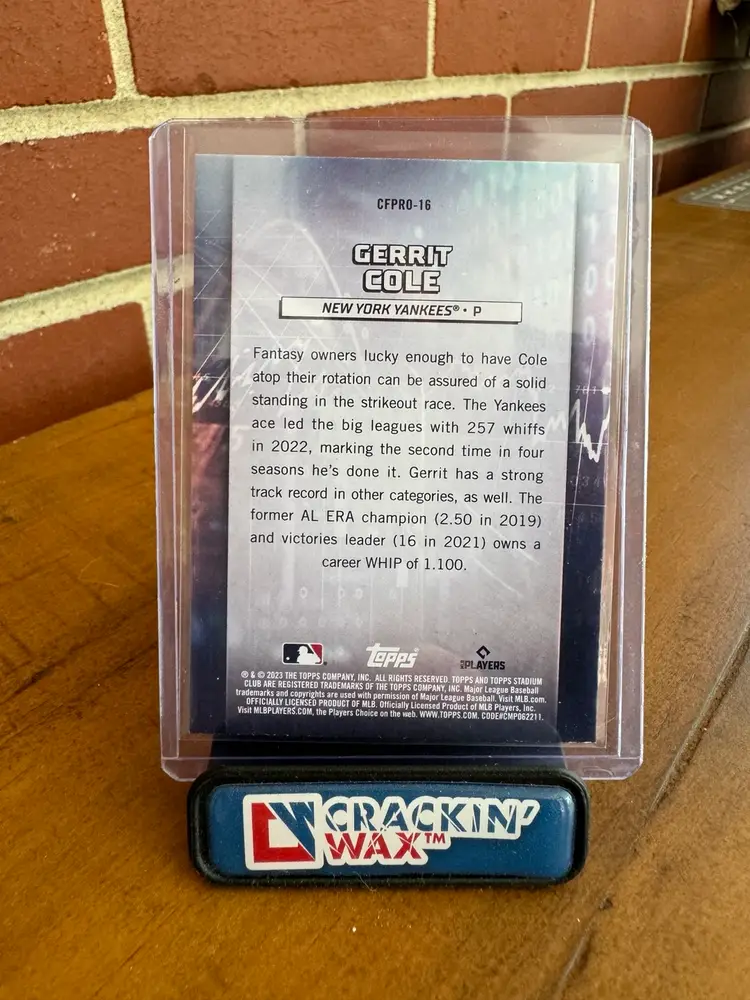 Gerrit Cole - 2023 Stadium Club Chief Fantasy Professionals Red Foil CFPRO-16 - New York Yankees