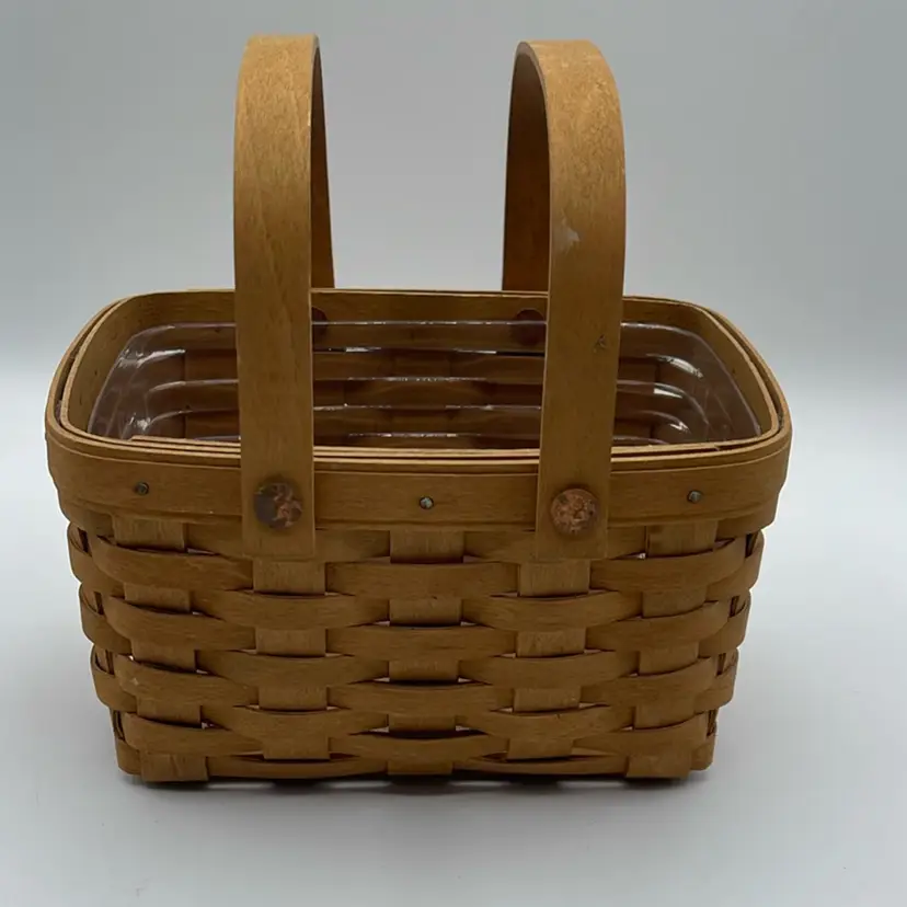 Longaberger Double Handled Basket, 8” X 8” Inches Inches 2003