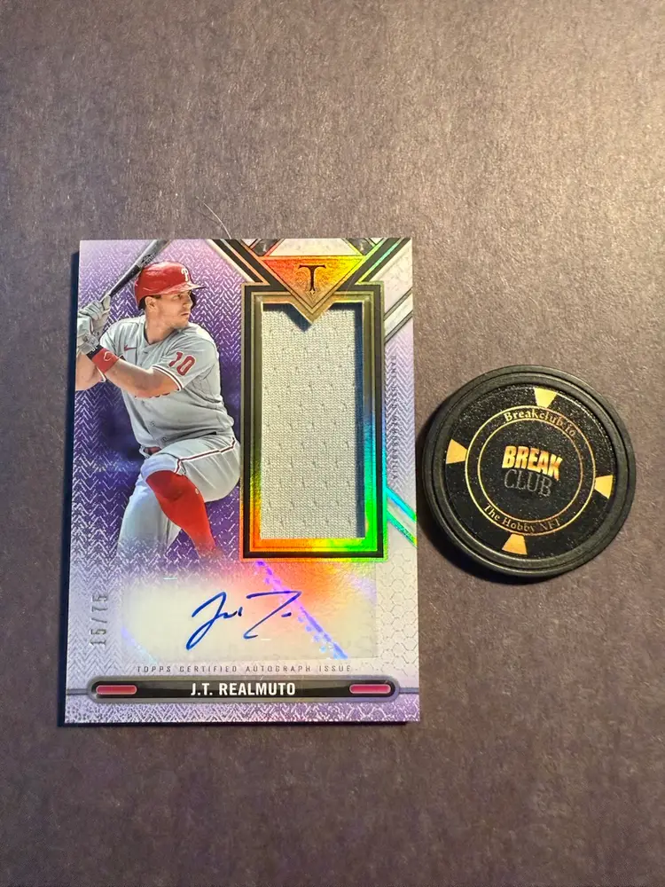 2021 Topps Triple Threads J.T. Realmuto Auto