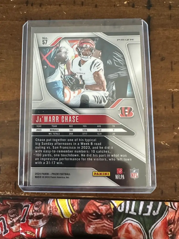 2024 Panini Prizm Jamarr Chase Black and White Checkerboard RARE SSP Bengals #57