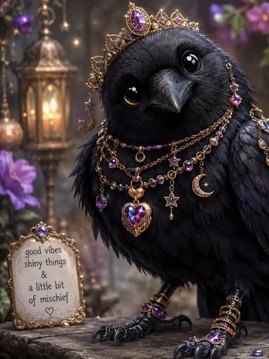 The Curtsying Crow On Niknax. All Costume Jewelry $4 Starts