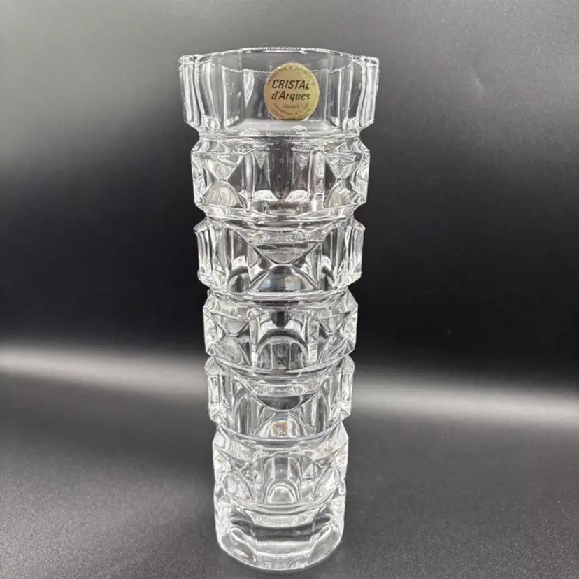 VINTAGE FRENCH CRISTAL D’ARQUES 24% LEADED CRYSTAL VASE