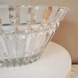 Eastern European Large 24% Lead Crystal Oval Bowl