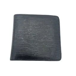 Wallet Designer LOUIS VUITTON Vintage Black Epi Leather Marco Bifold Wallet Noir 77783 Classic