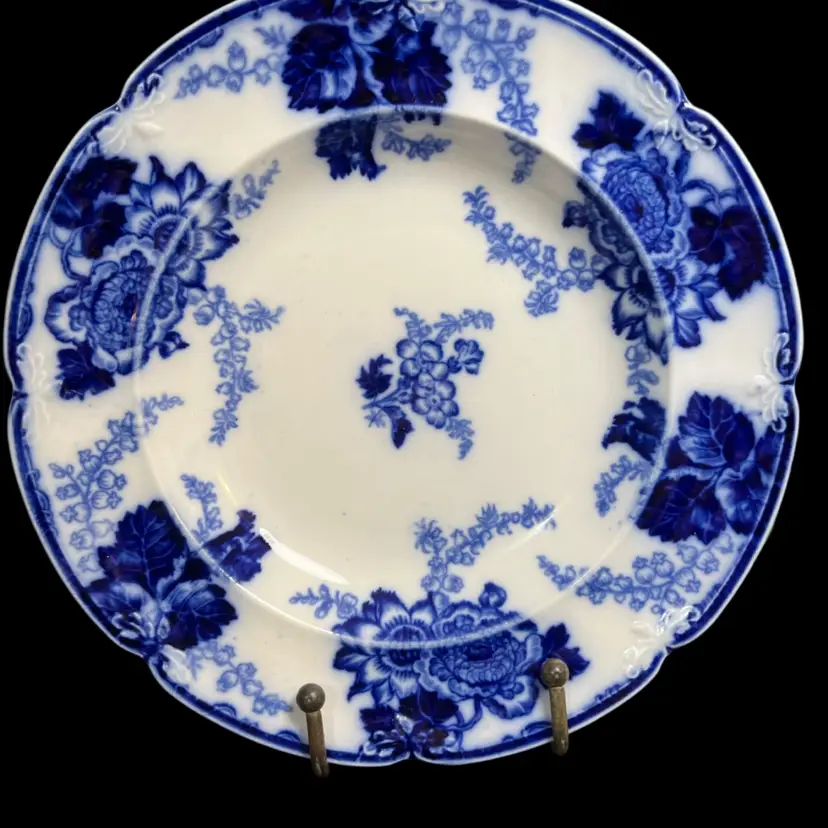 Antique Messina Cauldon England Flow Blue-9 1/2" Diameter Dinner Plate
