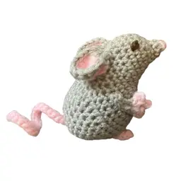 Handmade Crochet Mouse - 6” X 6” X 6”