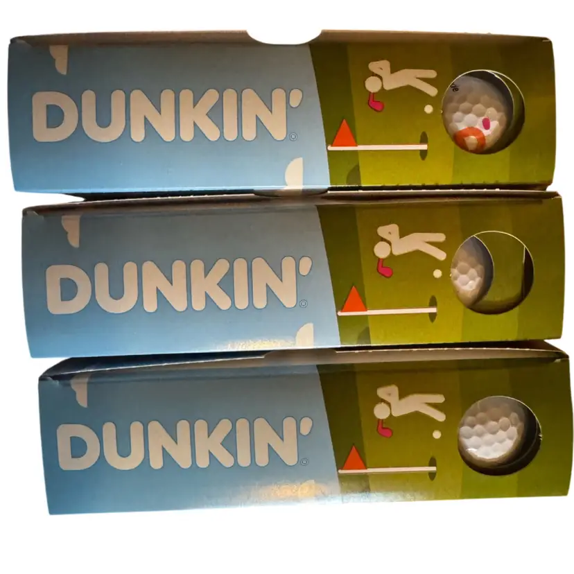 Rare Limited Edition Dunkin Donuts TaylorMade Golf Ball 3 Pack