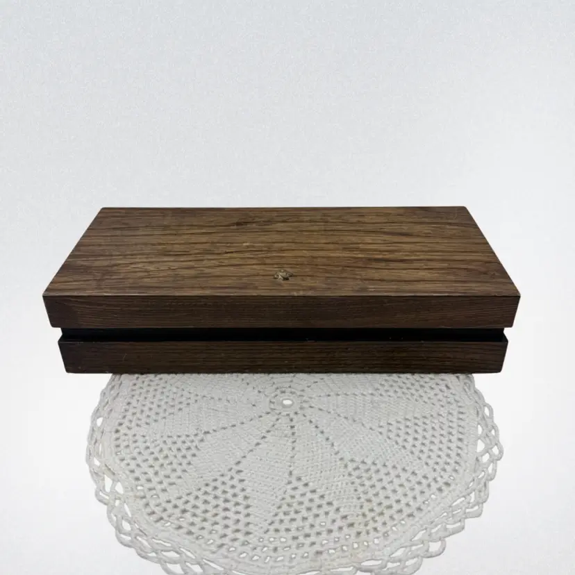 2.5x11” Wood Velvet Lined Jewelry Box