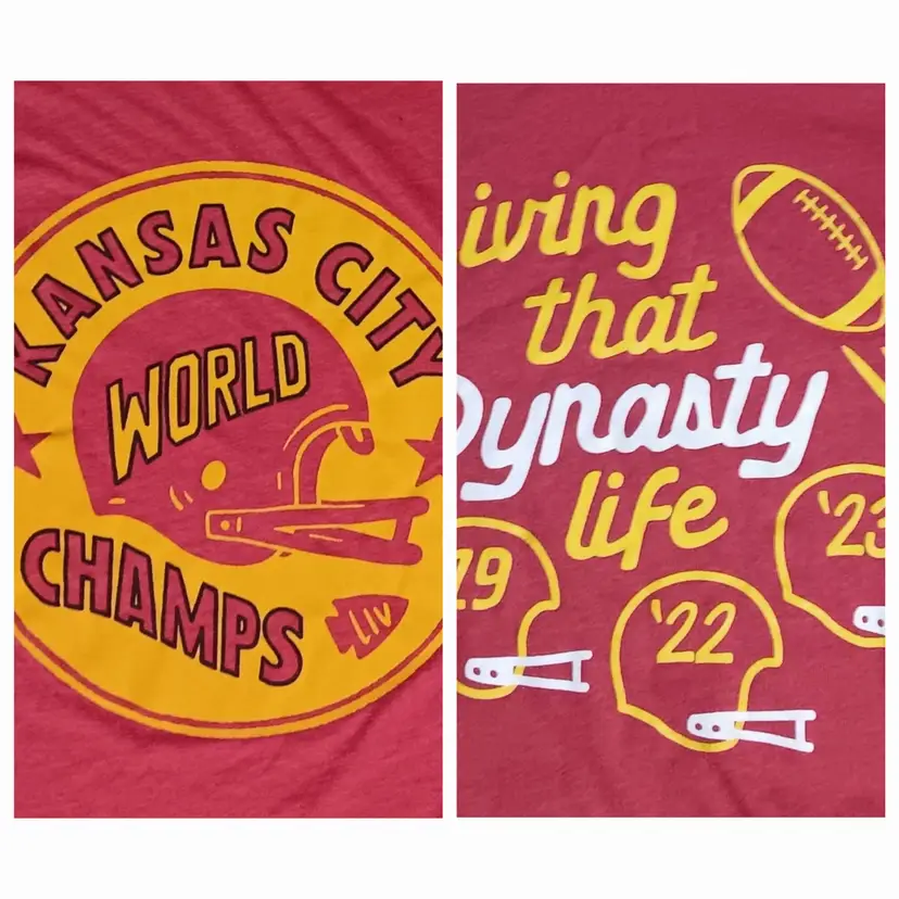 Kansas City Chiefs Super Bowl Dynasty 2 shirt lot NFL Football Patrick Mahomes
