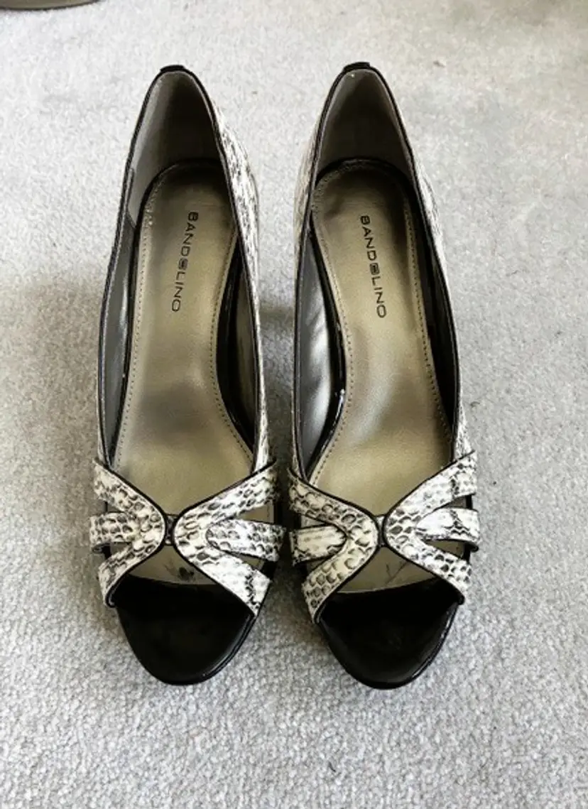 Bandolino Women's Shoes Black/White Marylebone Style 7.5M w Box