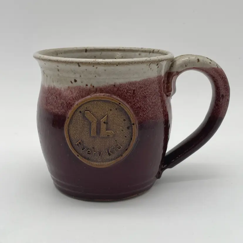 Hand Thrown Signed By Artist Studio Art Pottery Pot-belly Coffee Mug
