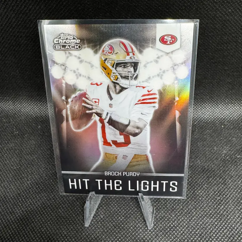 2025 Topps Chrome Black Brock Purdy HL-11 Hit The Lights SSP CASE HIT San Francisco 49ers