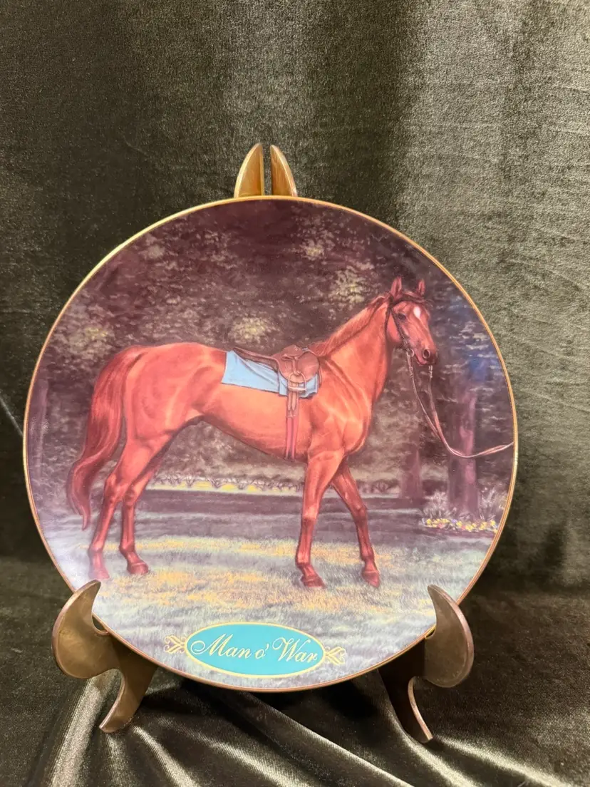 Man o' War Danbury Mint Collector Plate Champion Thoroughbreds Susie Morton 1996