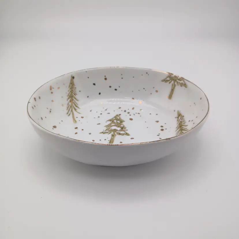 Ceramic christmas tree trinket dish