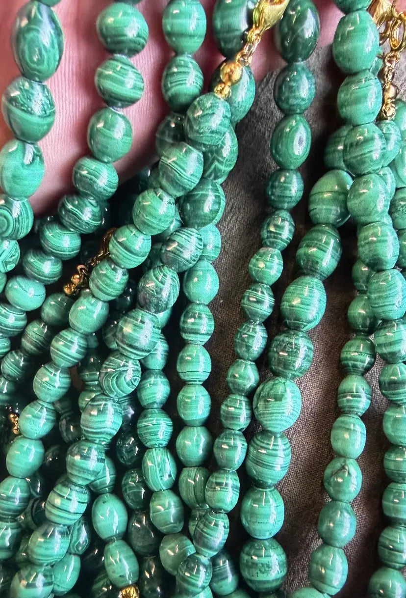 Rare!! Malachite Necklace Congo Africa