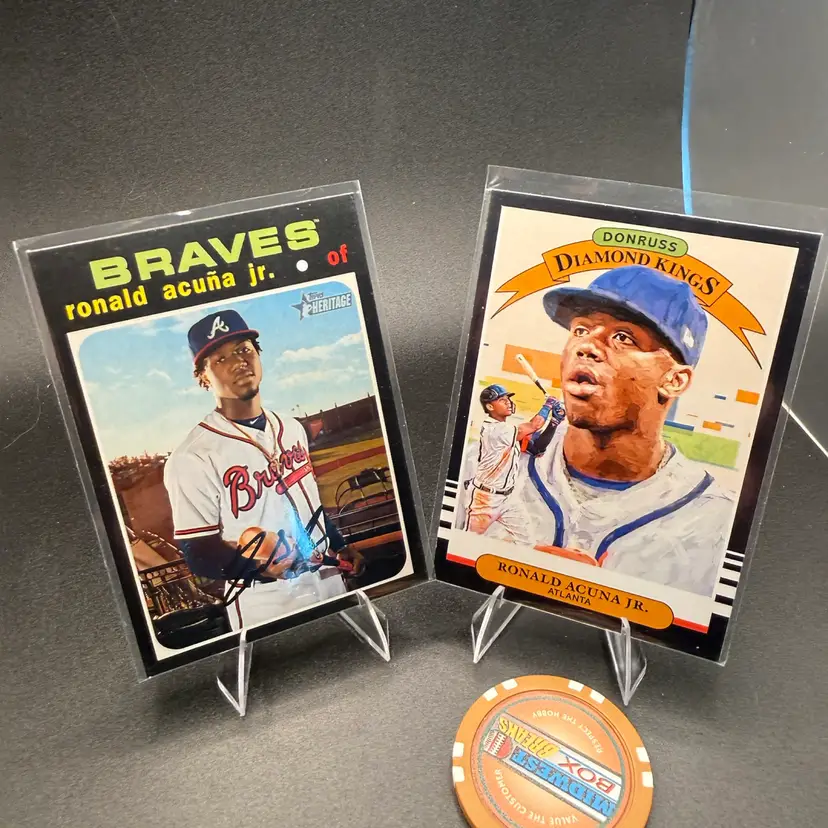 Ronald Acuna 2-card Lot Atlanta Braves