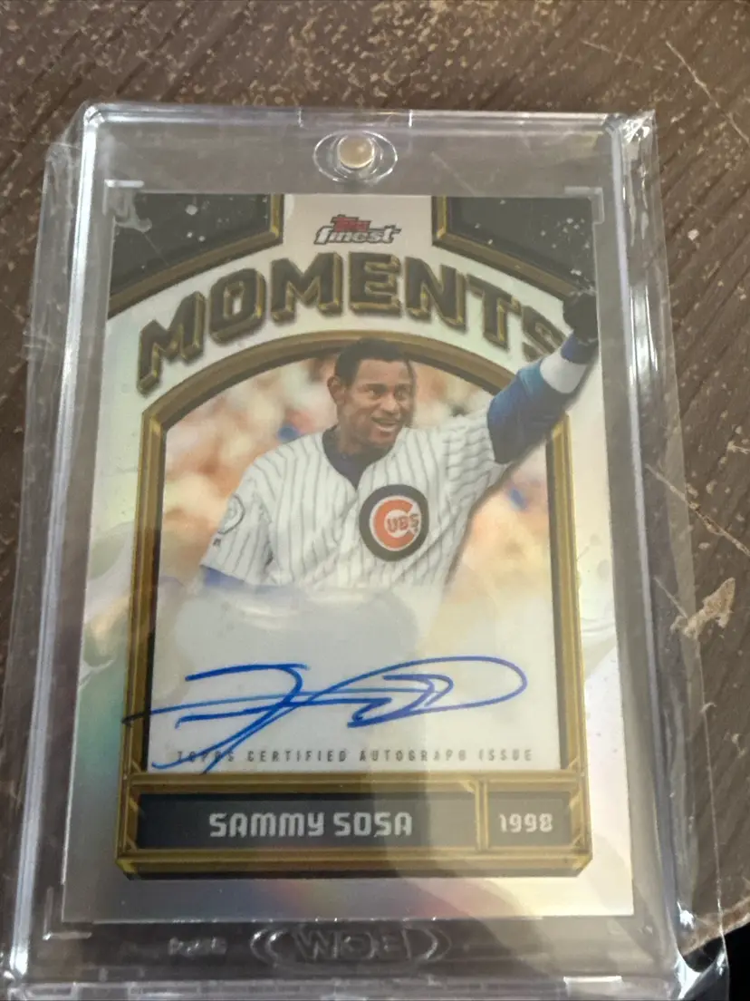 Sammy Sosa 2026 Topps Finest Moments On Card auto