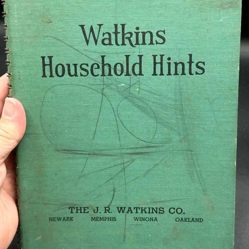 Watkins Household Hints (1941) Antique Hardcover Book