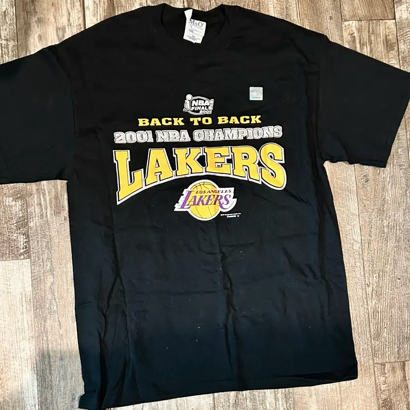 Vintage Lakers Championship T Shirt Men's Large 2001 NBA Finals Kobe Bryant