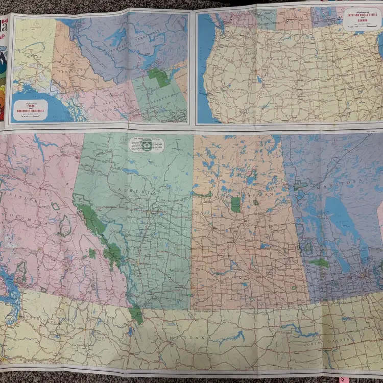 Map - Canada 1970 Vintage