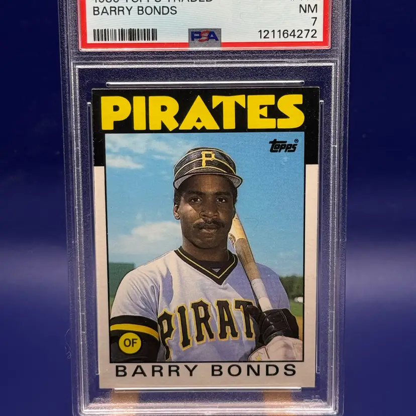1986 Topps Traded # 11T Barry Bonds PSA 7 Rookie RC Pirates  B25