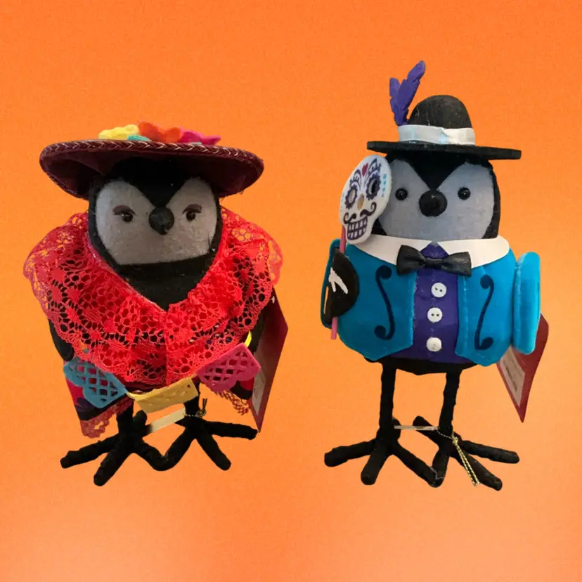 New With Tags Catrina And Catrin Set Of Two Target Birds Dia De Los Muertos 7”x 4”