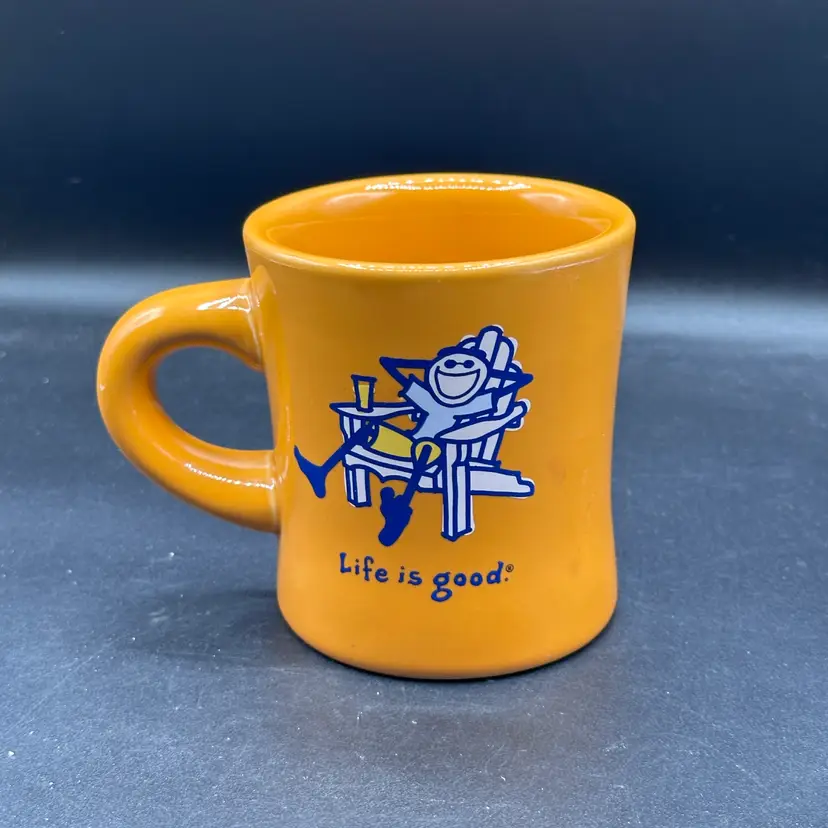 Life is Good Coffee Tea Mug Jake Adirondack Beach Relax Like Restaurant Ware