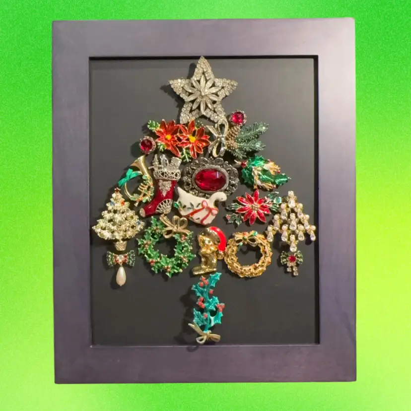 Christmas Tree Jewelry Wall Or Tabletop Art Made By Me