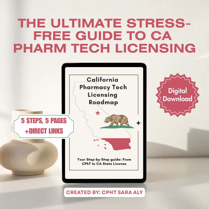 California Pharmacy Tech Licensing Roadmap (Digital PDF) | Step-by-Step Guide