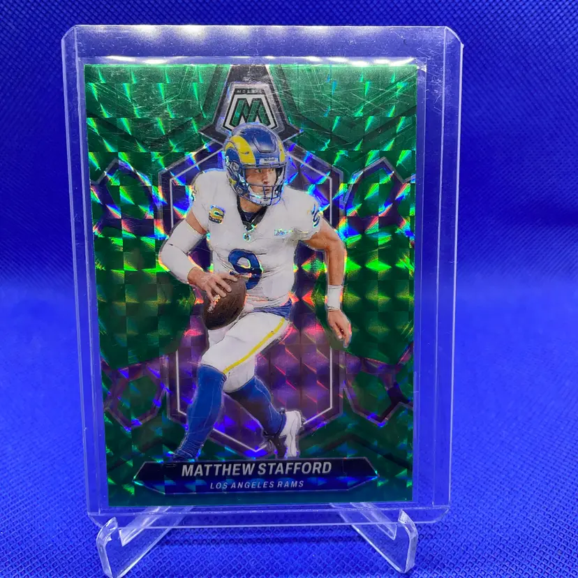 2024 Panini Mosaic Matthew Stafford Green Mosaic Prizm Los Angeles Rams