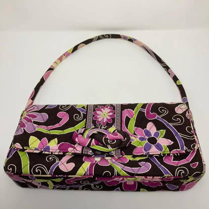 Vera Bradley Bag! Magnetic Closure Structured Bottom!  12”x6”! Not Machine Washable!