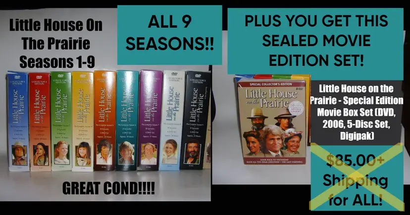 Entire Little House On The Prairie TV Series DVD Seasons 1 thru 9 + Sealed Movie Edition Set