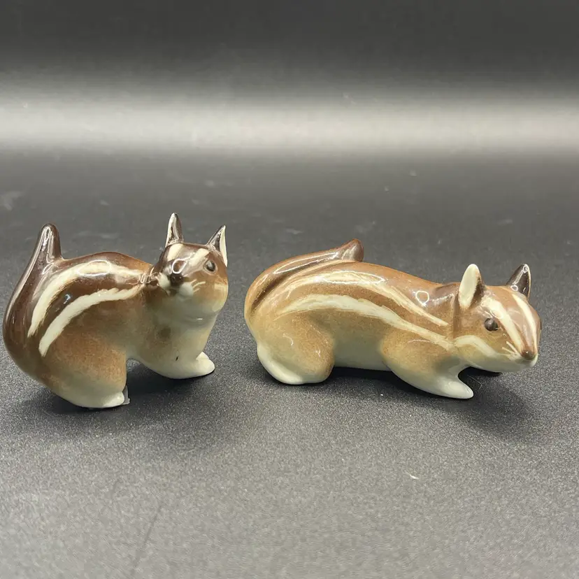 Vintage, Lomonosov Porcelain Chipmunks